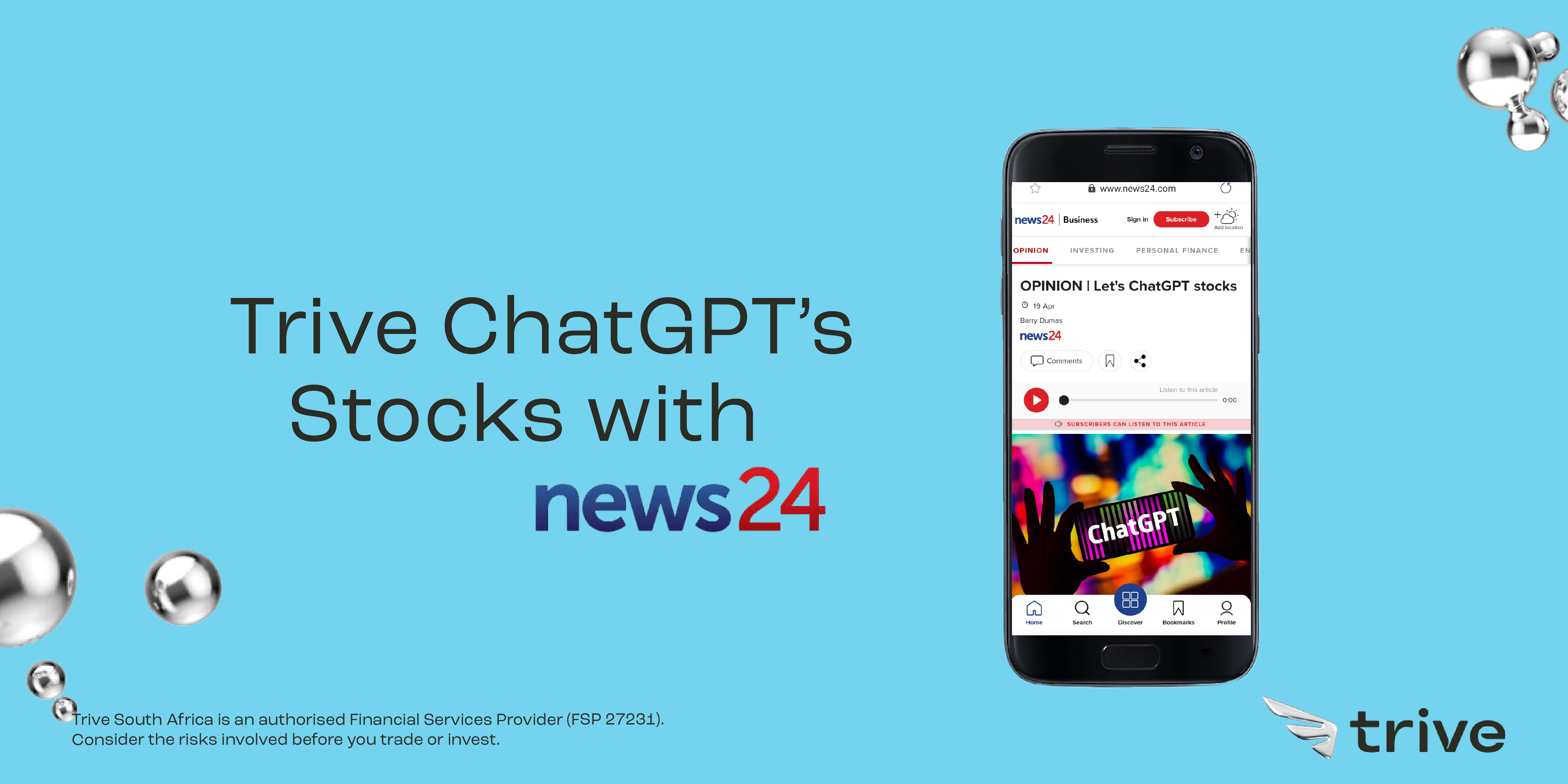 Read more about the article Trive ChatGPT’s Stocks with News24