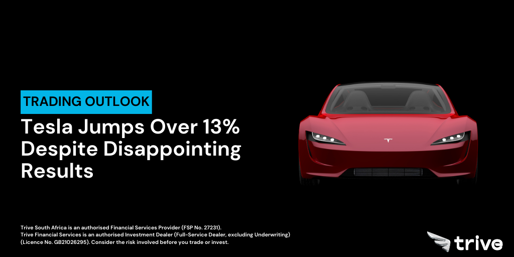 Read more about the article Tesla Jumps Over 13% Despite Disappointing Results
