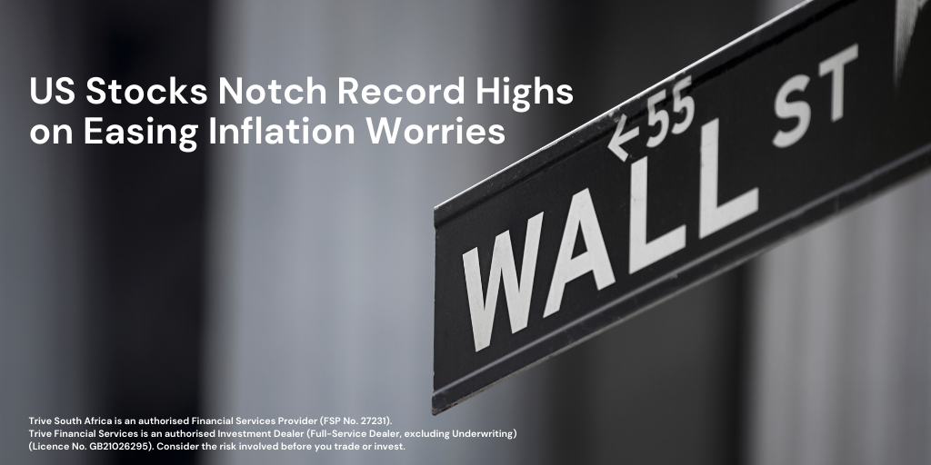 Read more about the article US Stocks Notch Record Highs on Easing Inflation Worries